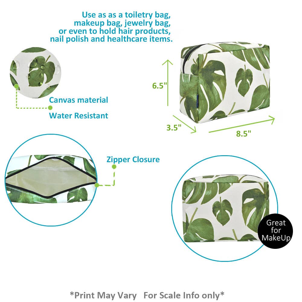 Leafy Delight NGIL Large Cosmetic Travel Pouch