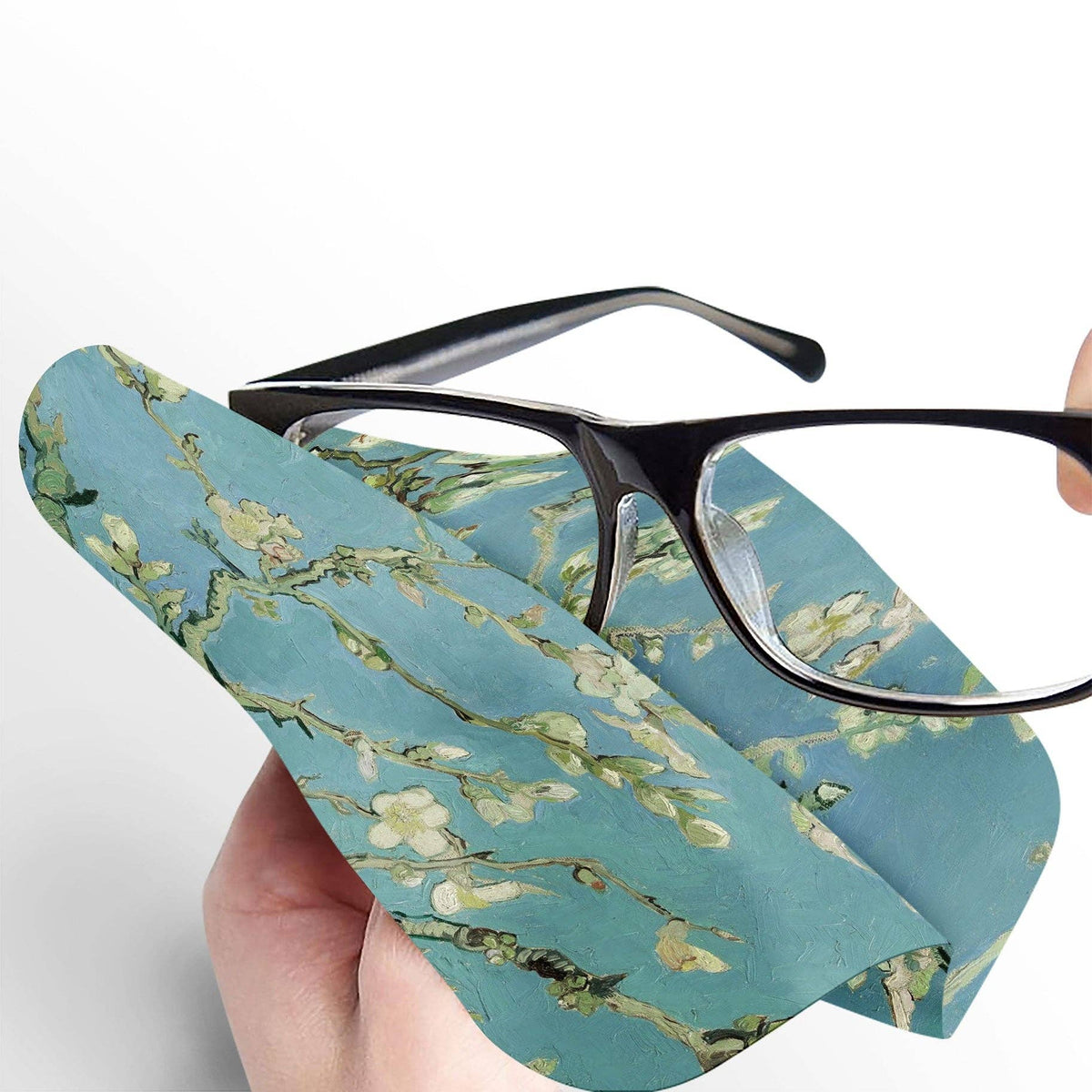 Van Gogh Almond Blossom Microfiber Lens Cleaning Cloth – Soft, Non-Abrasive, Art-Inspired