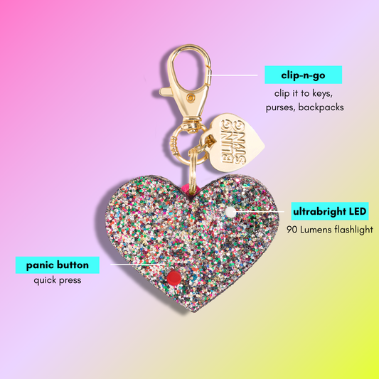 Safety Alarm | Confetti Glitter Heart