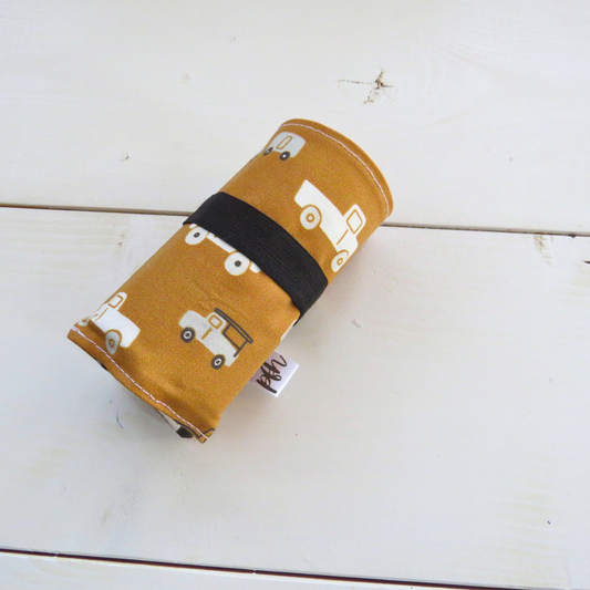 Car + Truck Crayon Roll-Up – Travel Art Organizer for Kids