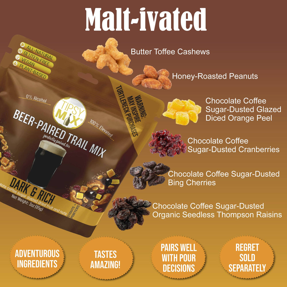 Beer-Paired Trail Mix - Dark + Rich