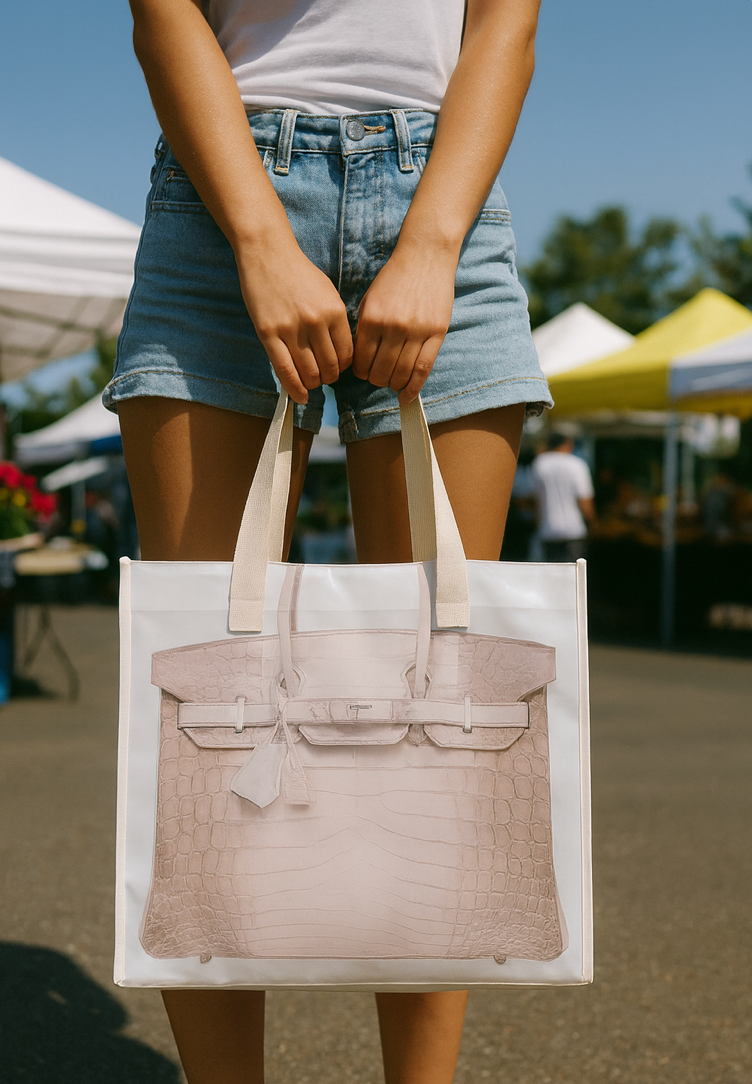 Designer Inspired Re-Usable Shopper Tote