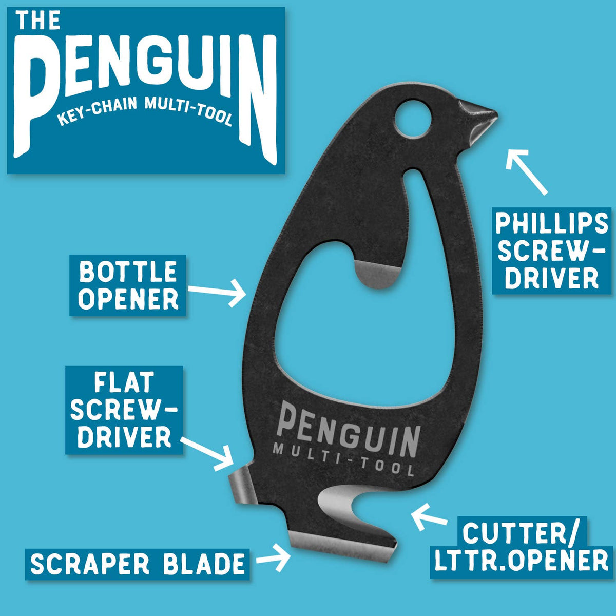 Penguin Multi-Tool Bottle Opener