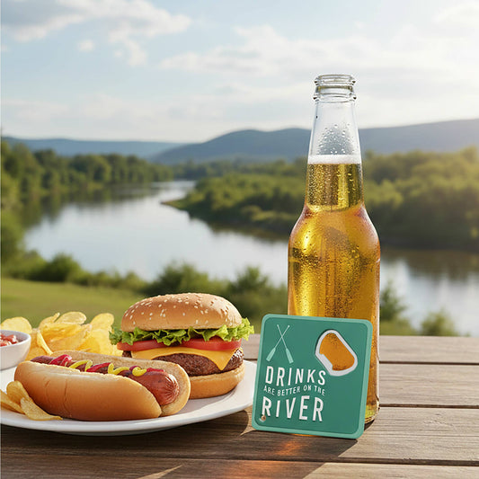 River - Bottle Opener Coaster