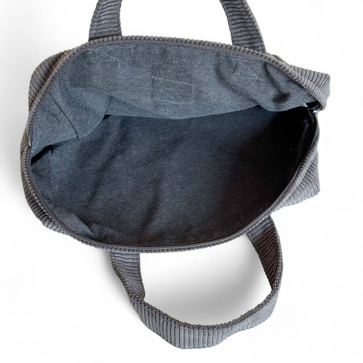 Corduroy Extra Large Makeup Bag – Charcoal Gray (Boni)