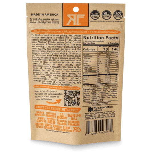 Righteous Felon Habanero Escobar Beef Jerky 2oz