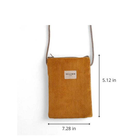 Corduroy Phone Sleeve – Mustard (Taz)