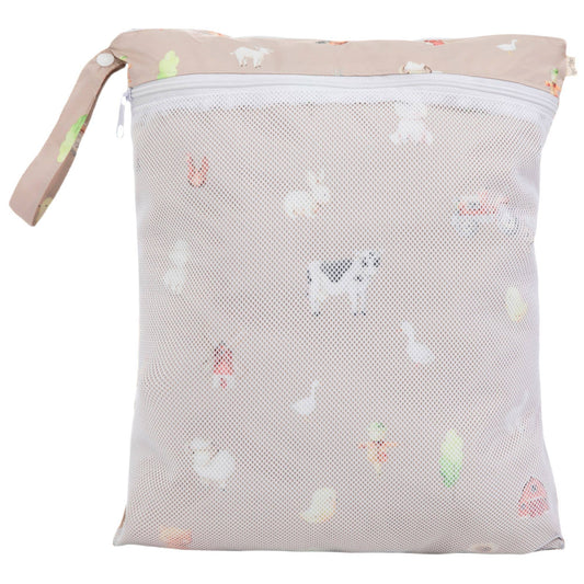 Dual-Compartment Wet/Dry Bag with Mesh Pocket (Farm)