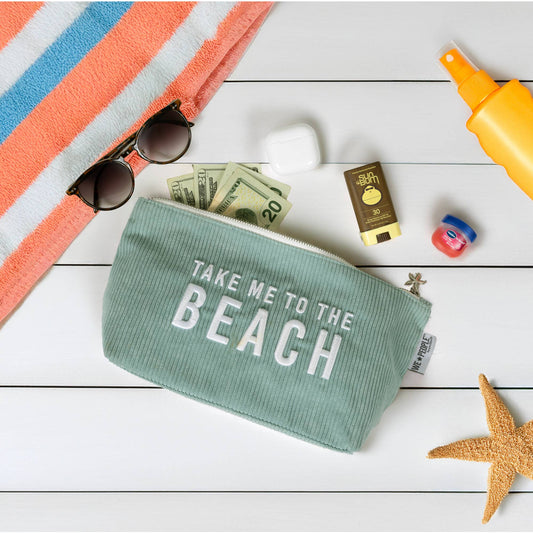 Beach - Corduroy Zippered Pouch
