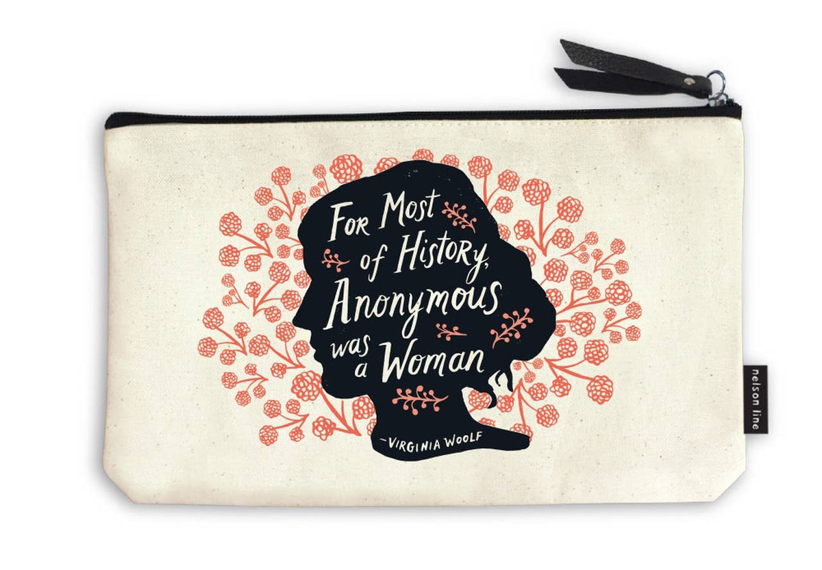 Anonymous Canvas Zipper Pouch/Bag | Travel, School, Art Bag