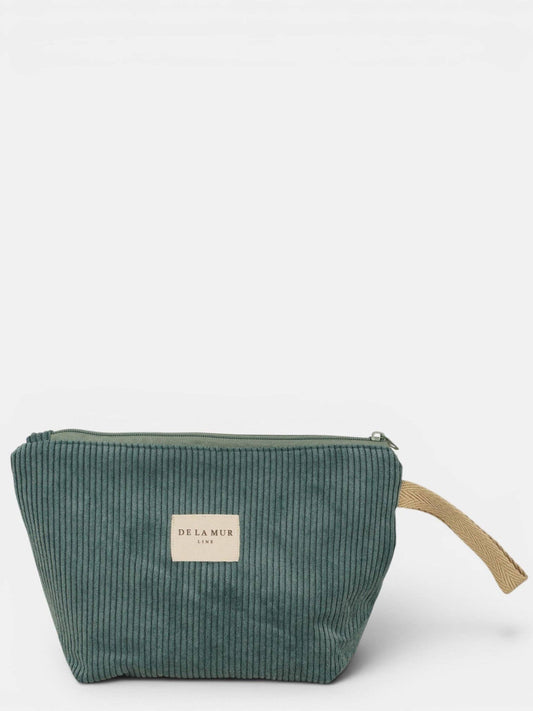 Corduroy Large Makeup Bag – Teal (Jade)