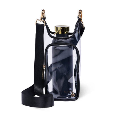 Clear HydroBag® Stadium with Black Trim and Matching RFID Pouch