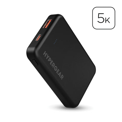 5,000mAh|5K Slim Dual-PortFast Charge PowerBank w/ 20W USB-C
