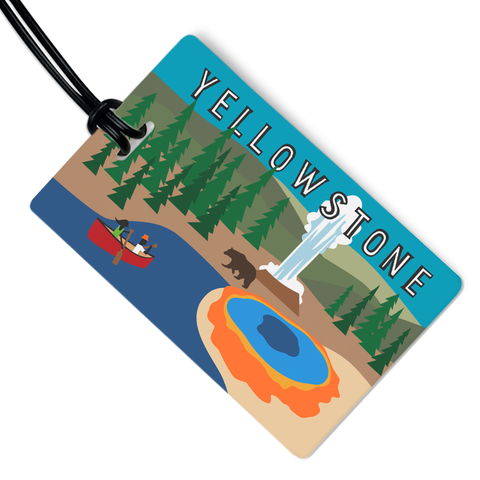 Yellowstone Luggage Tag w/ Black Strap