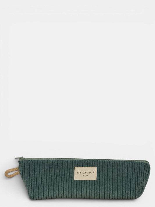 Corduroy Pencil Case – Teal (Jade)