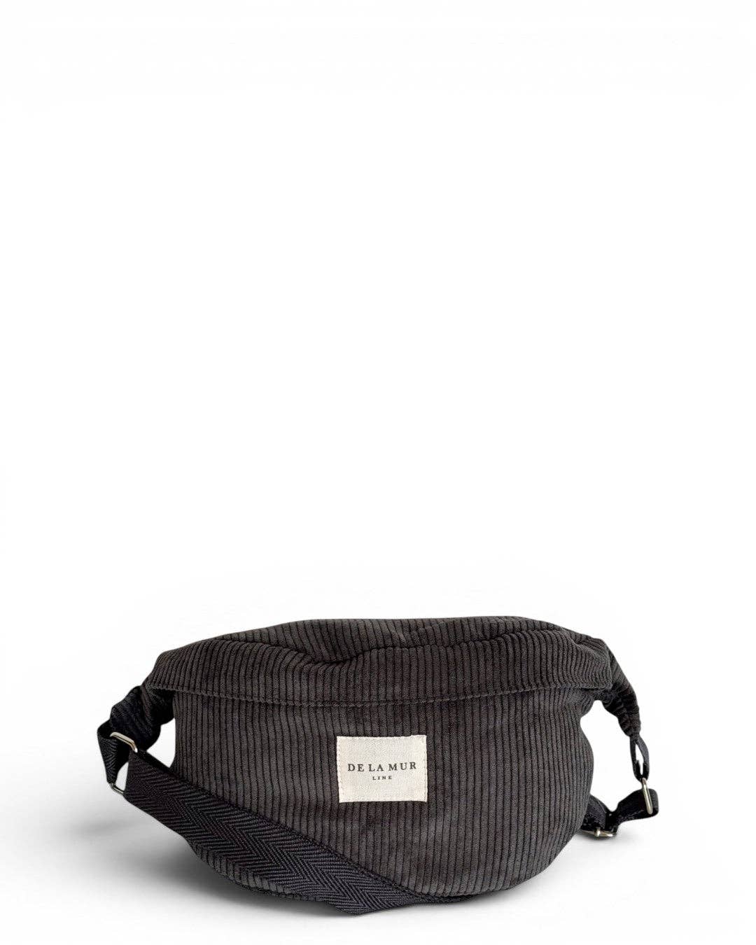Corduroy Fanny Pack – Charcoal Gray (Boni)