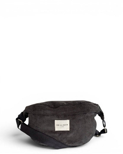 Corduroy Fanny Pack – Charcoal Gray (Boni)