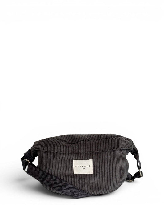 Corduroy Fanny Pack – Charcoal Gray (Boni)