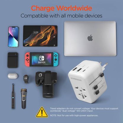 WorldCharge Universal Travel Adapter with USB-C