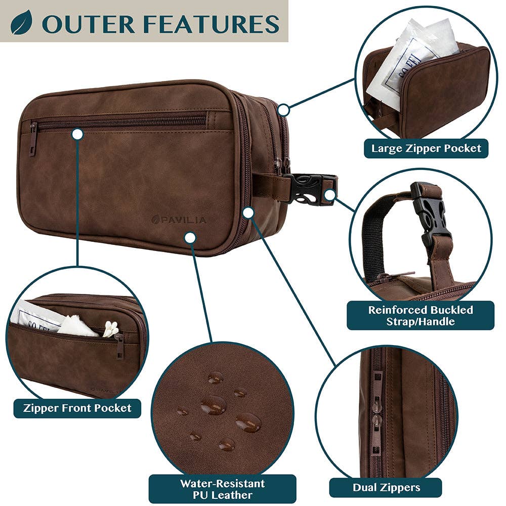 Men's Modern Dopp Kit Toiletry Bag