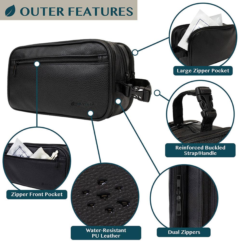 Men's Modern Dopp Kit Toiletry Bag