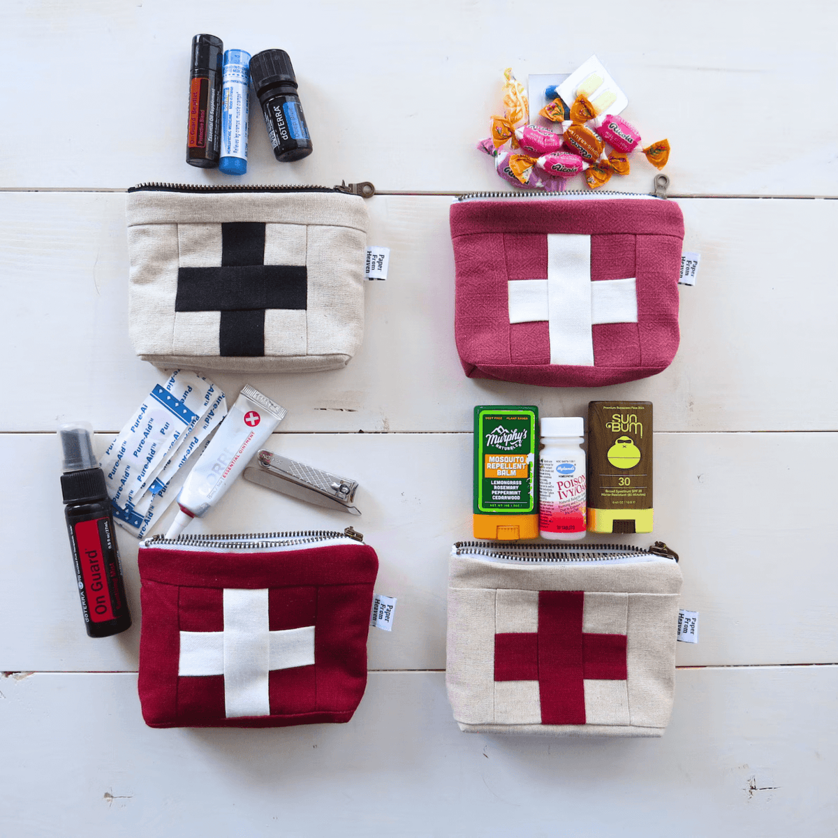 Travel Wellness Organizer – Handmade First Aid Pouch