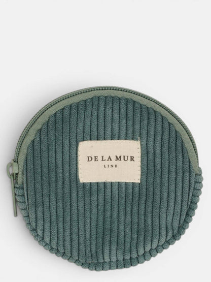 Corduroy Round Coin Purse – Teal (Jade)