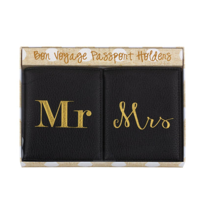 Mr & Mrs Passport Holder Set
