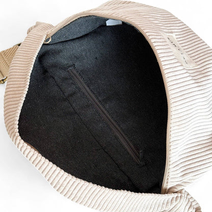 Corduroy Fanny Pack – Taupe (Tofe)