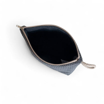 Corduroy Small Makeup Bag – Charcoal Gray (Boni)