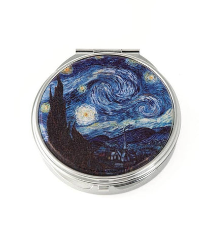 Van Gogh Starry Night Round Accessories Box/ Pill Box