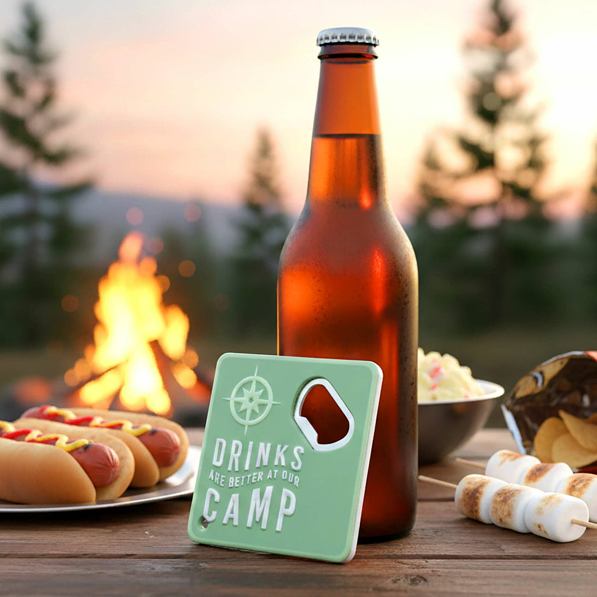 Camp - Bottle Opener Coaster
