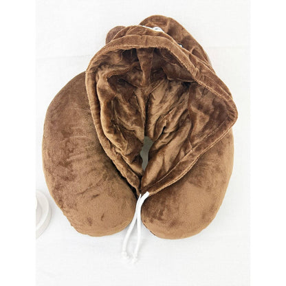 Cute Travel Neck Pillow with Hoody