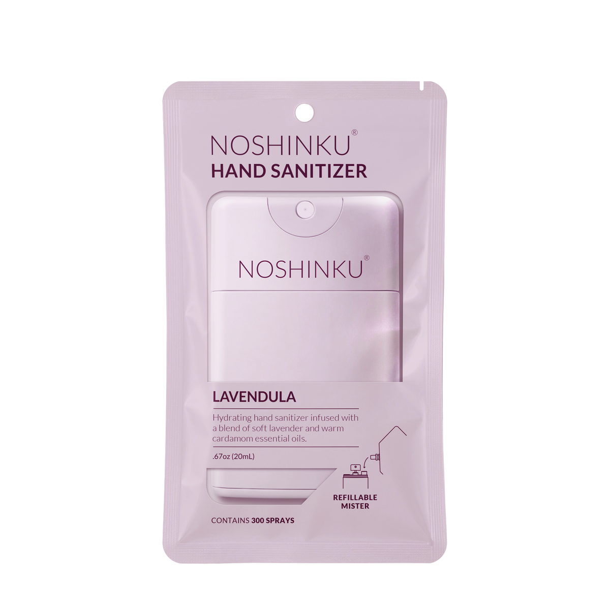 Refillable Lavendula Ultra-Hydrating Pocket Hand Sanitizer