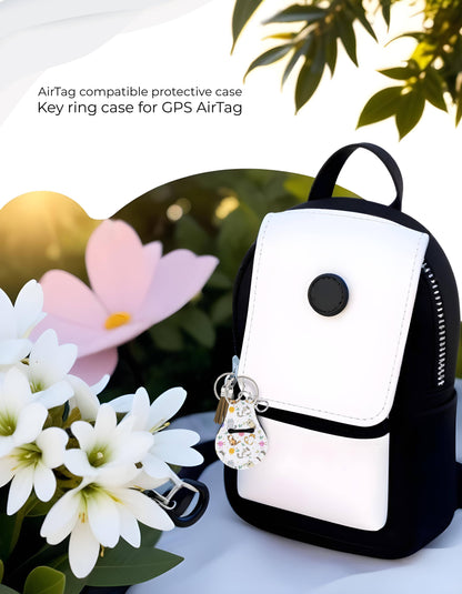 Neoprene AirTag Compatible Case Keychain – Cat