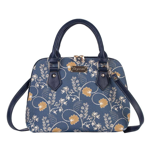 Jane Austen's Blue Convertible Top Handle Purse Handbag