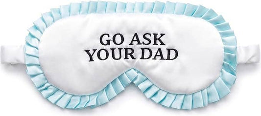 Adjustable Ruffle Satin Sleep Eye Mask - Go Ask Your Dad