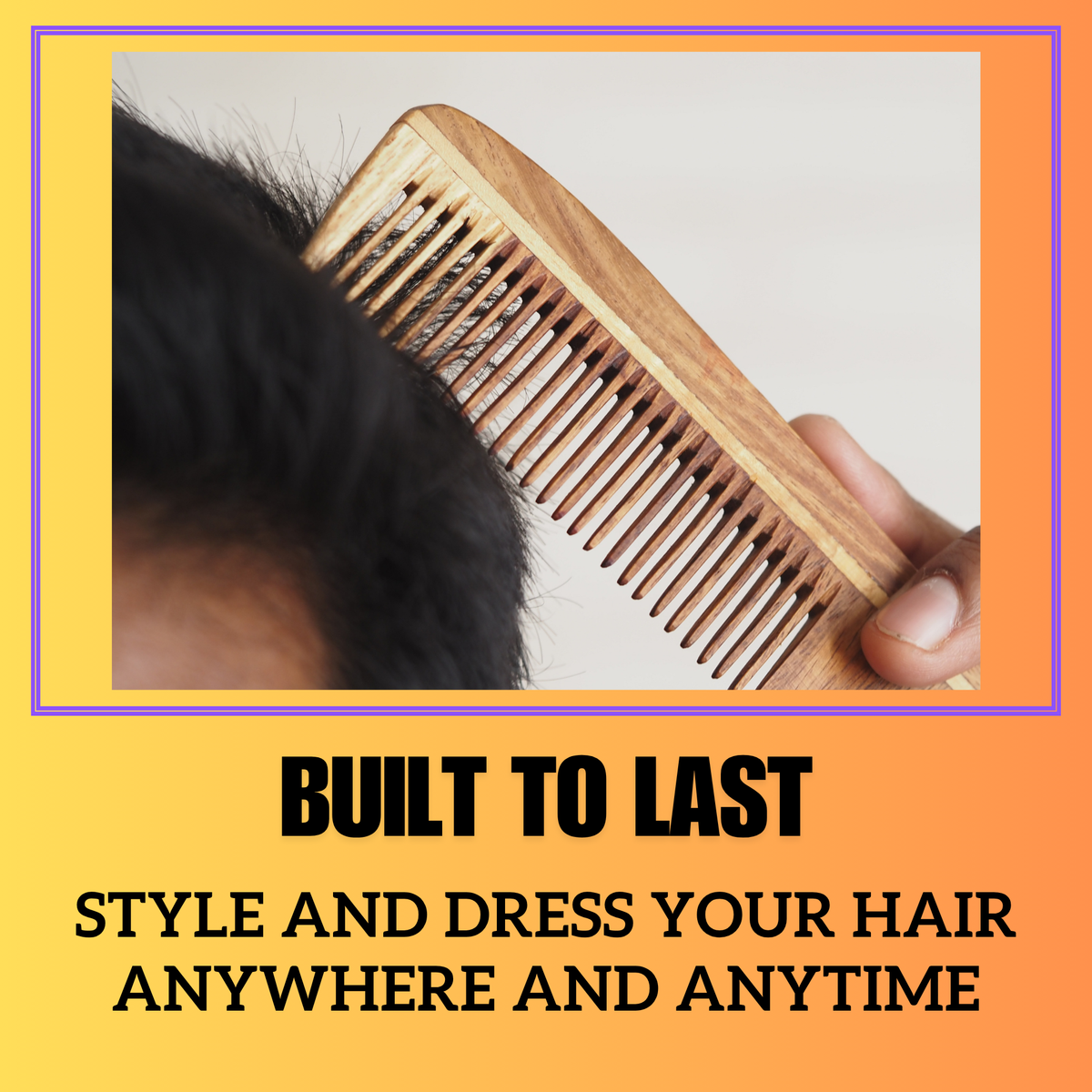 G.B.S Handmade Folding Wooden Hair & Beard Comb