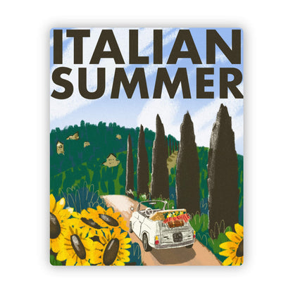 "Italian Summer" Vintage Poster Sticker