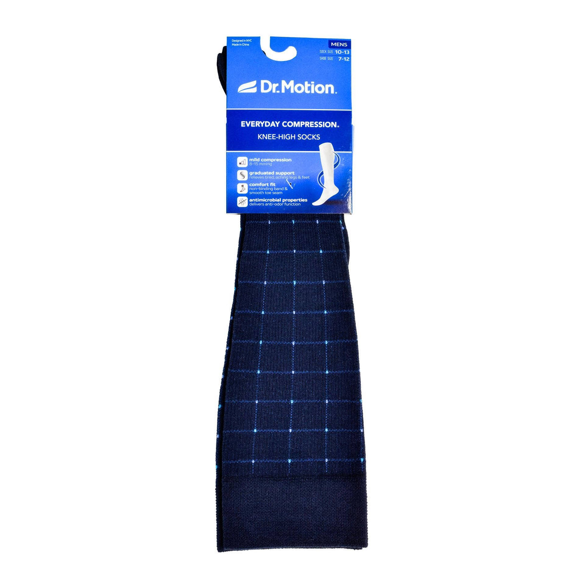 Pin Dot Grid | Knee-High Compression Socks For Men