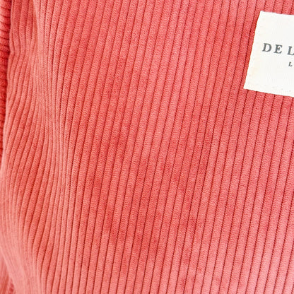 Corduroy Zippered Tote Bag – Coral Pink (Coral)
