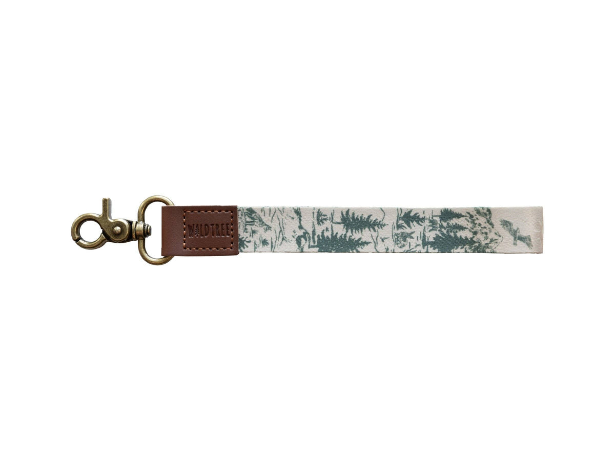 Woodland Landscape Wristlet Keychain