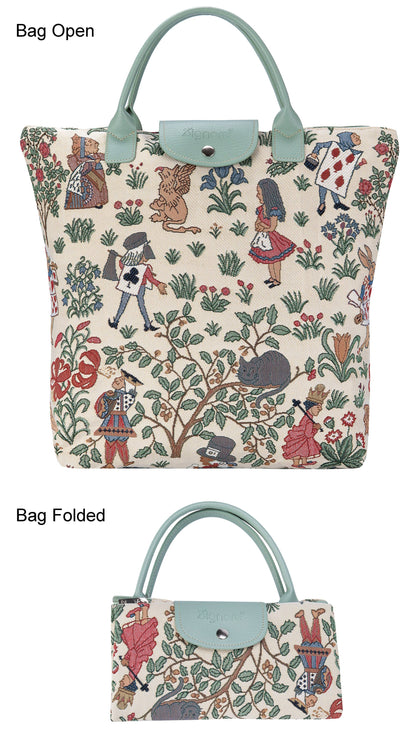ALICE IN WONDERLAND FOLDAWAY GROCERY BAG