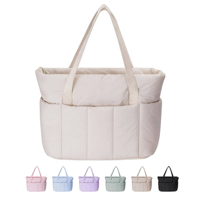 Narwey Puffy Quilted Work Tote Bags for Carry on