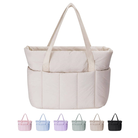 Narwey Puffy Quilted Work Tote Bags for Carry on