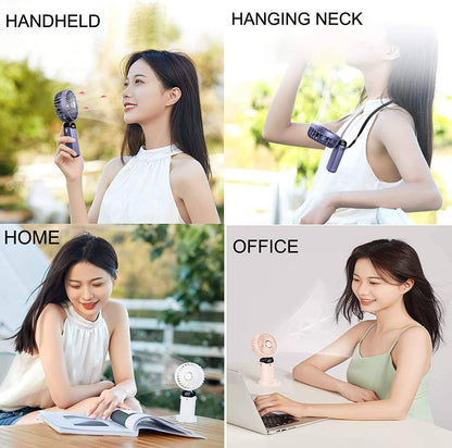 Portable Foldable Handheld Fan | Phone Stand & LED Display