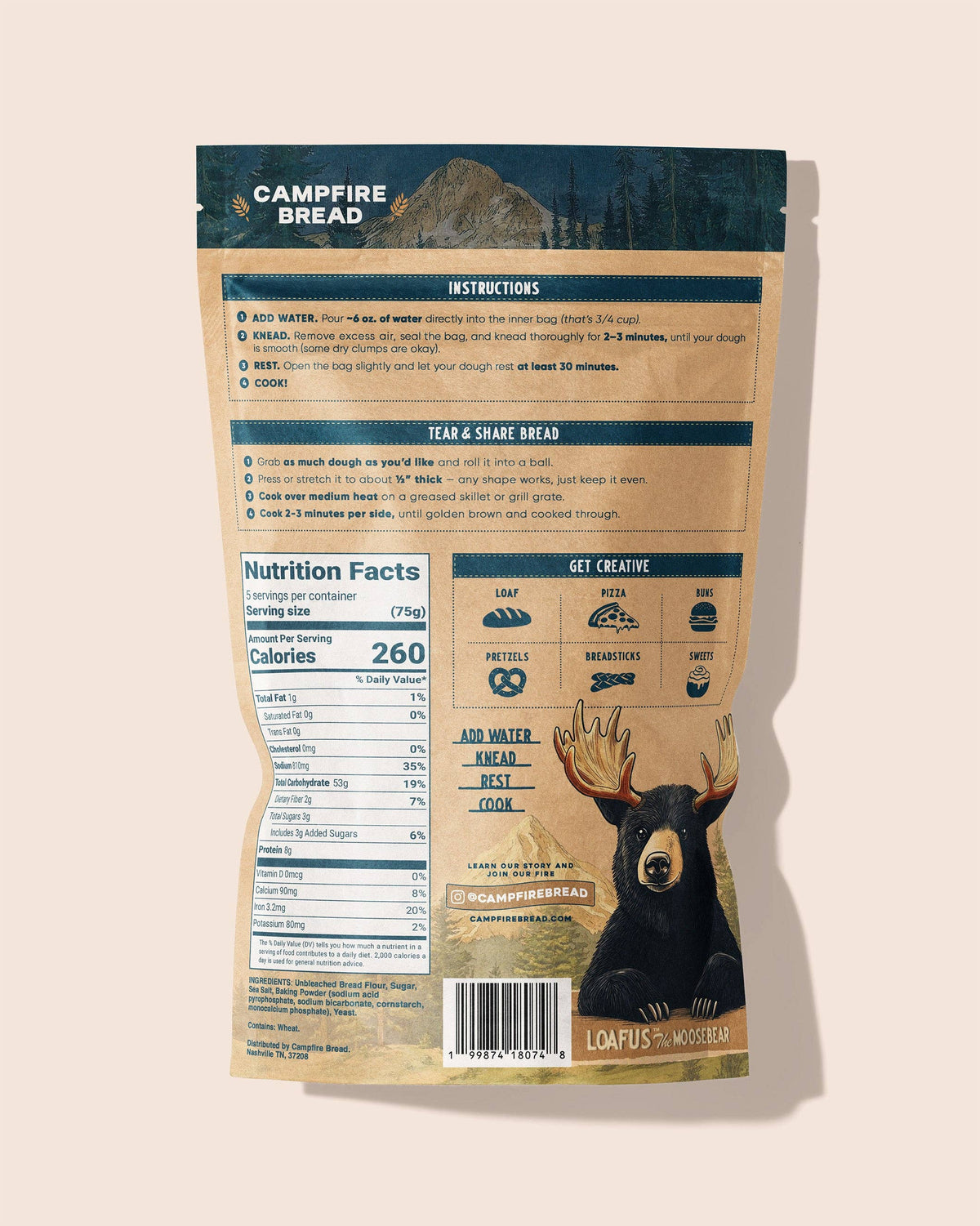 Campfire Bread - Just Add Water Bread Mix