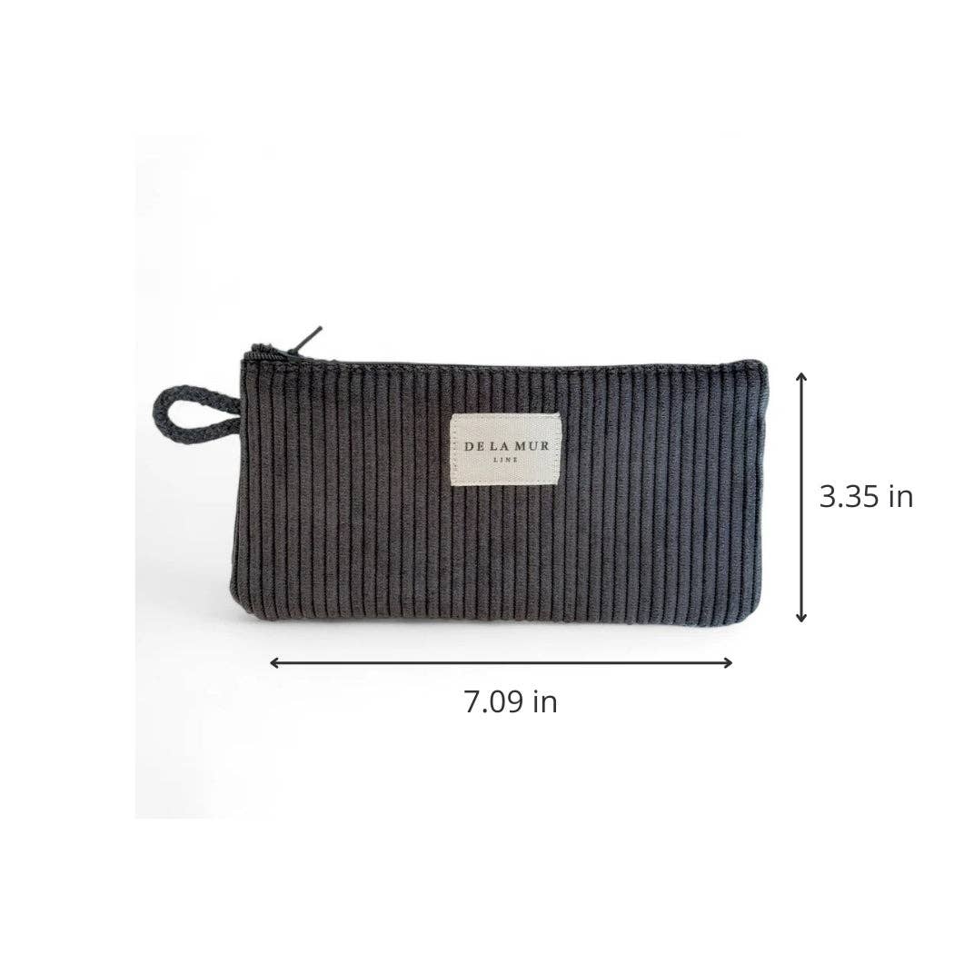 Corduroy Glasses Case – Charcoal Gray (Boni)