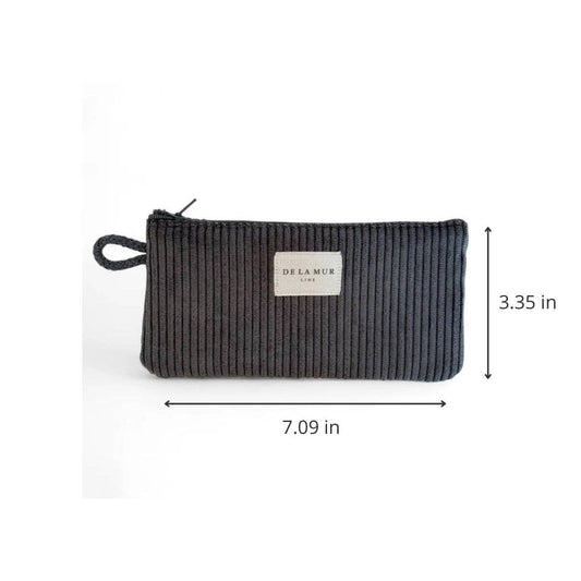 Corduroy Glasses Case – Charcoal Gray (Boni)