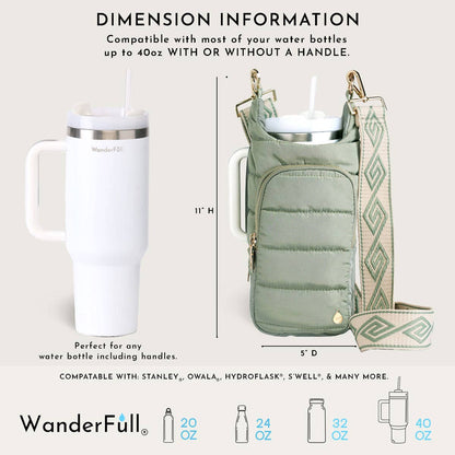 HydroBag® HANDLE® - Sage Green with Sage and Tan Strap